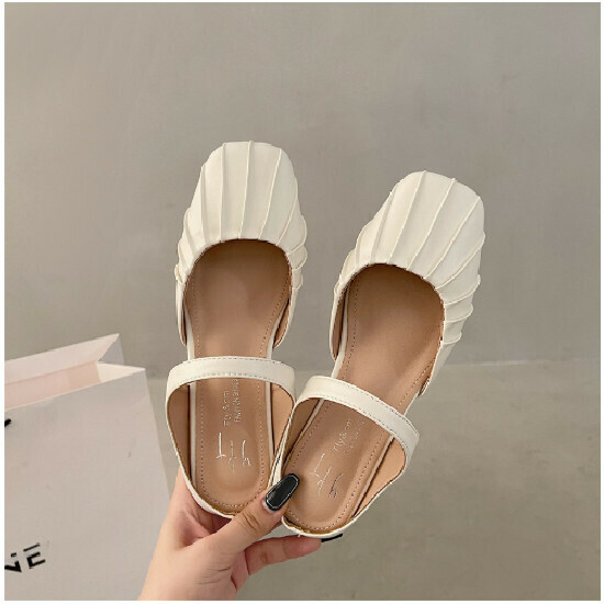 熱賣溫柔晚晚風鞋【米白色】【35-39碼】(下單後請聯絡客服確認發貨尺碼)