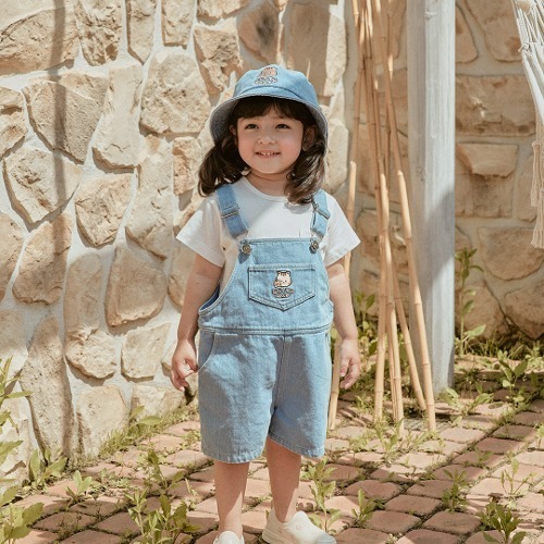 24S/S🌞DOTtwins探頭小精靈-可愛松鼠牛仔背帶褲