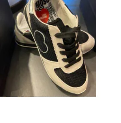 [S] LOVE MOSCHINO HEART LOGO SNEAKER,BLACK/WHITE, 8054400648913(SLM363)