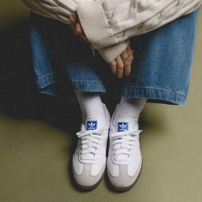 ADIDAS ORIGINALS SAMBA  全白 雪白蕾絲 (IE3439)