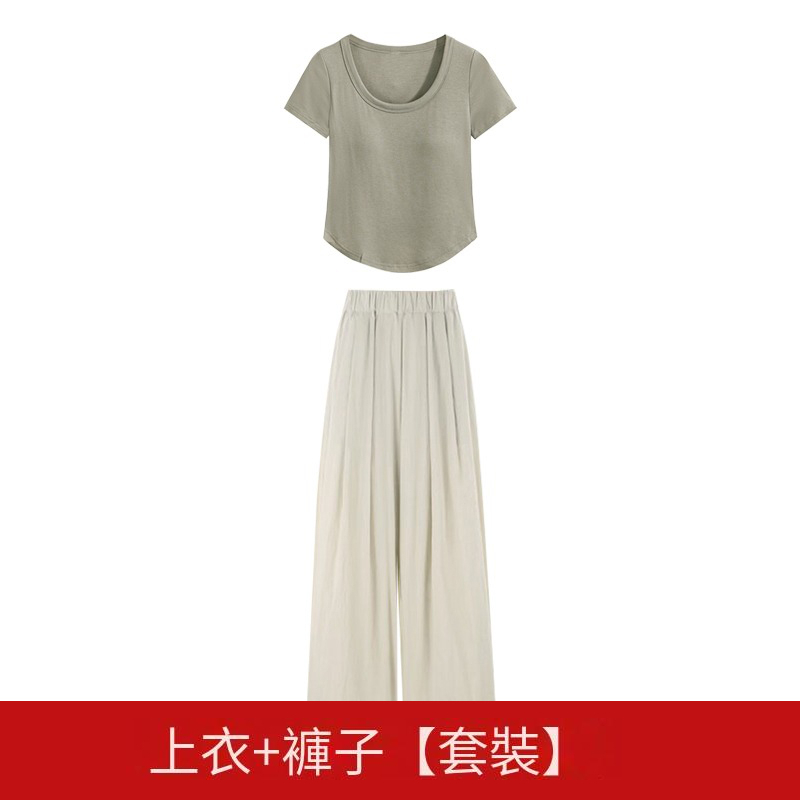 Hot selling short-sleeved top + pants [suit] (S size - XXL size) (please contact customer service to confirm the delivery size after placing the order)