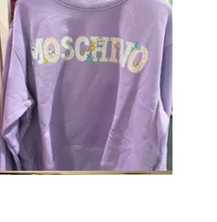 [S] MOSCHINO LOGO LETTERING FRONT SWEATSHIRT,PURPLE, DA171204285264 (SM800)