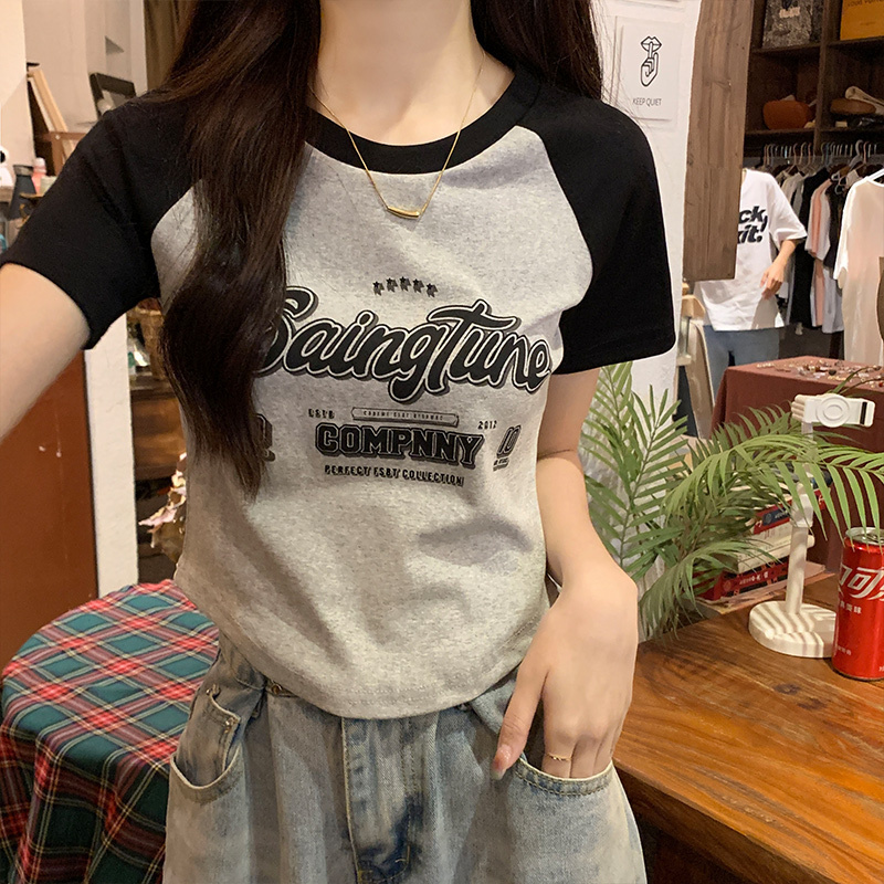 Casual short-sleeved T-shirt (S-XL size black) [Please contact customer service to confirm the shipping size after placing an order]
