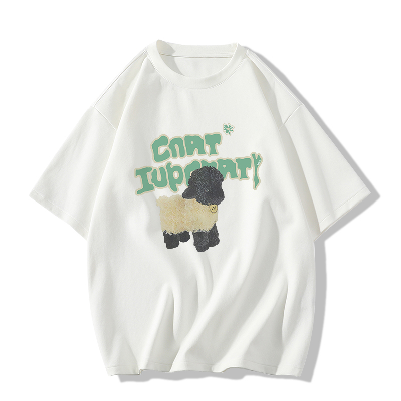 Casual short-sleeved T-shirt (XS-2XL white [260g cotton high-quality version]) [Please contact customer service to confirm the shipping size after placing an order]