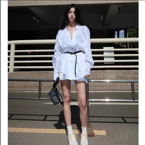 Hot selling casual loose long-sleeved top [White] Sizes [S-XL] [Please contact customer service to confirm the delivery size after placing the order]