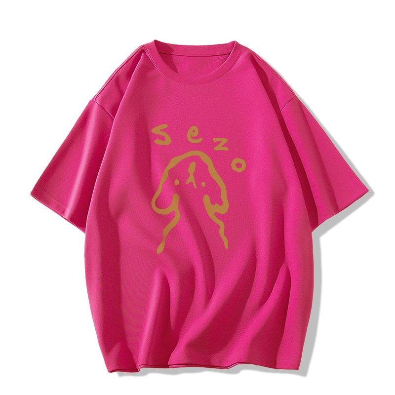 Casual short-sleeved T-shirt (XS-2XL dragon fruit [260g cotton high-quality version]) [Please contact customer service to confirm the shipping size after placing an order]
