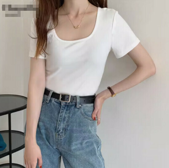 Hot seller collared short-sleeved T-shirt [White] [S-XL size] (please contact customer service to confirm the delivery size after placing the order)