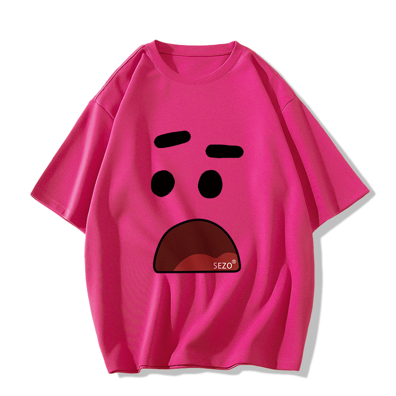 Casual short-sleeved T-shirt (XS-2XL dragon fruit [260g cotton high-quality version]) [Please contact customer service to confirm the shipping size after placing an order]
