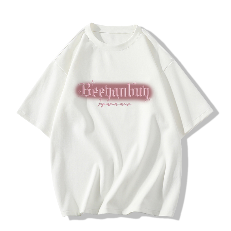 Casual short-sleeved T-shirt (XS-2XL white [260g cotton high-quality version]) [Please contact customer service to confirm the shipping size after placing an order]