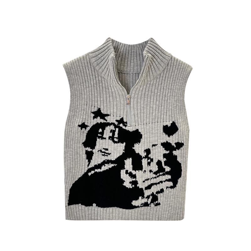 Hot Selling Knitted Vest (Gray One Size)