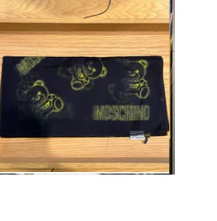 [S] MOSCHINO 50210M5706001 ALL OVER MINI TEDDY BEAR PRINT SCARF,BLACK, 8052698001656 (SM853)