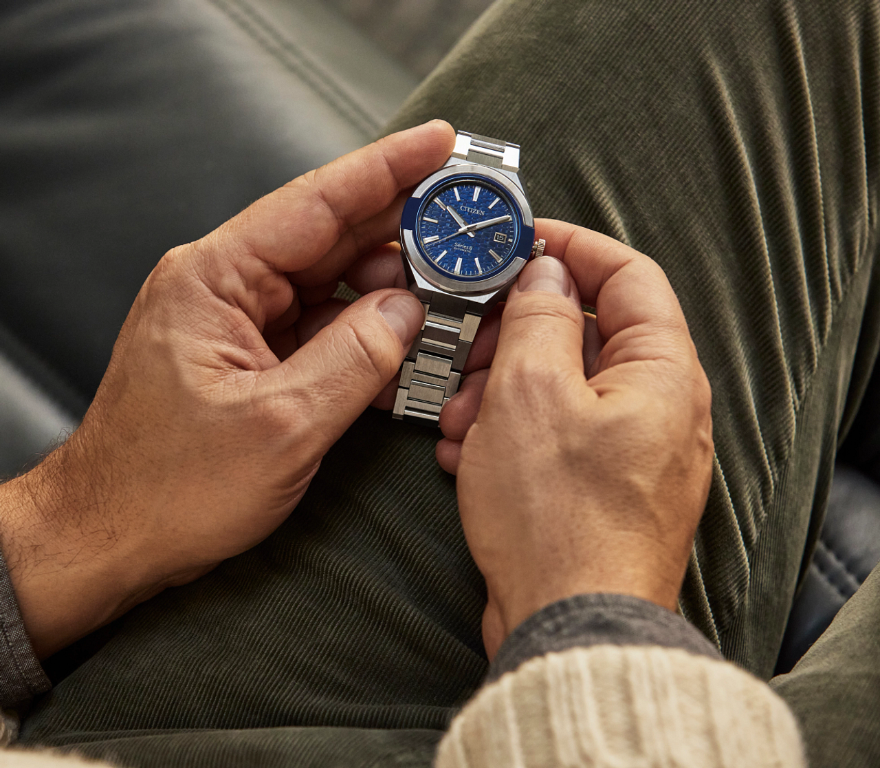 萬年鐘錶 - Citizen 星辰錶 series 8系列  870款 抗磁經典不鏽鋼款機械男錶  NA1037-53L  錶徑40.8MM