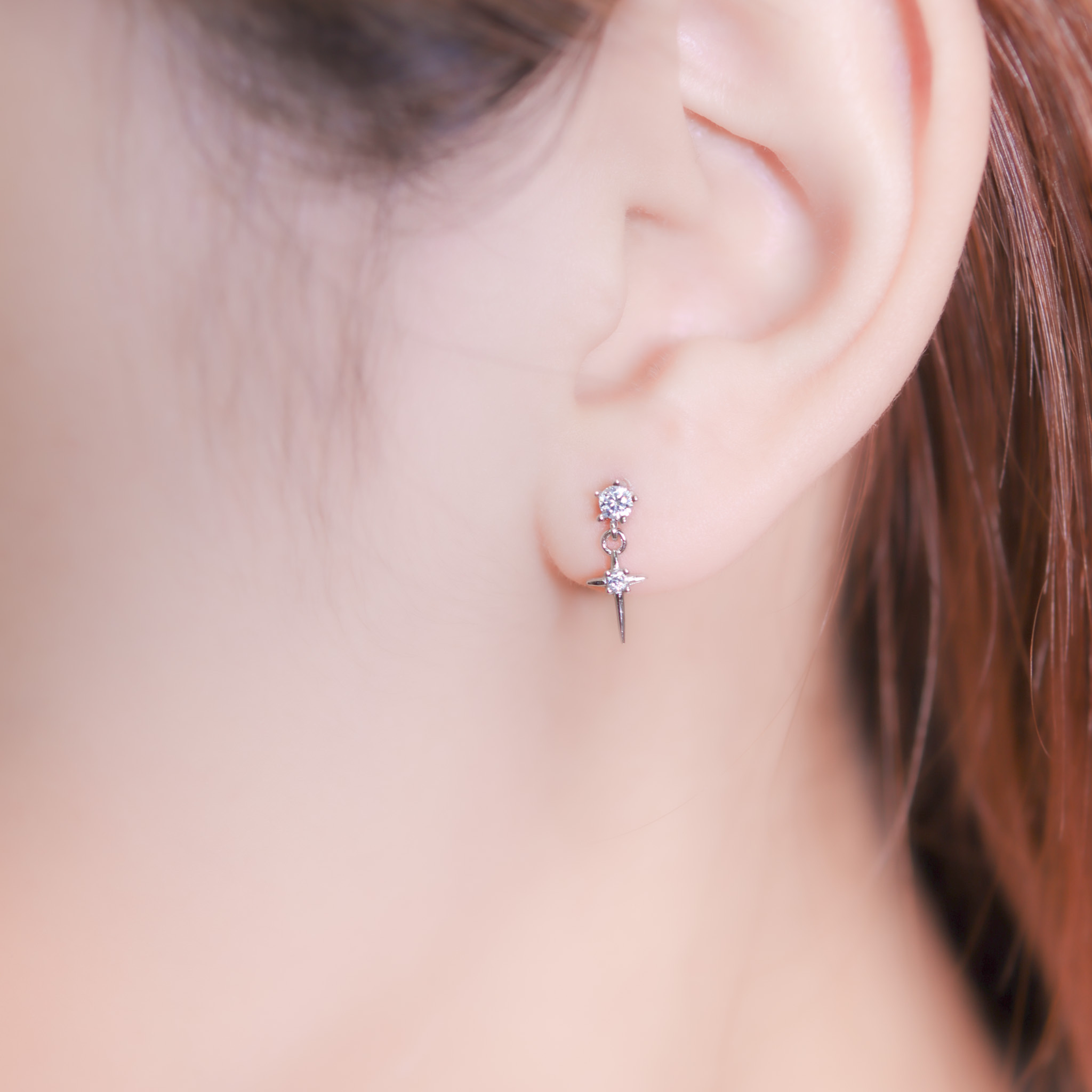 | 925 Silver・Platinum | Star Of Belief Earrings | EA0792 |