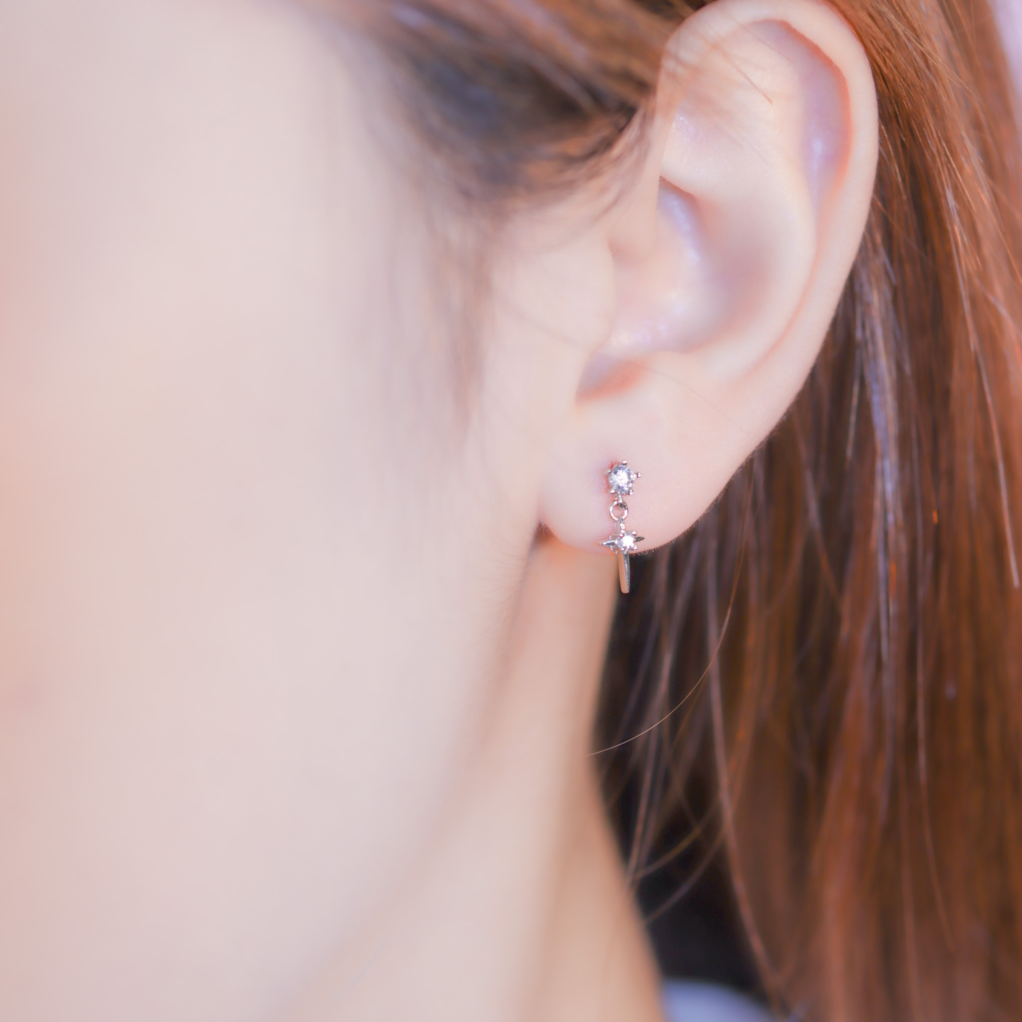 | 925 Silver・Platinum | Star Of Belief Earrings | EA0792 |