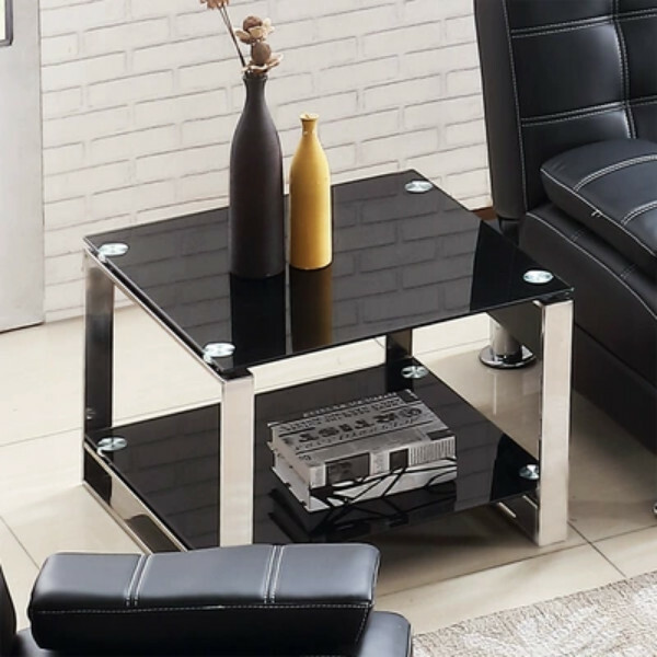 Hot selling iron business combination living room [glass square table]