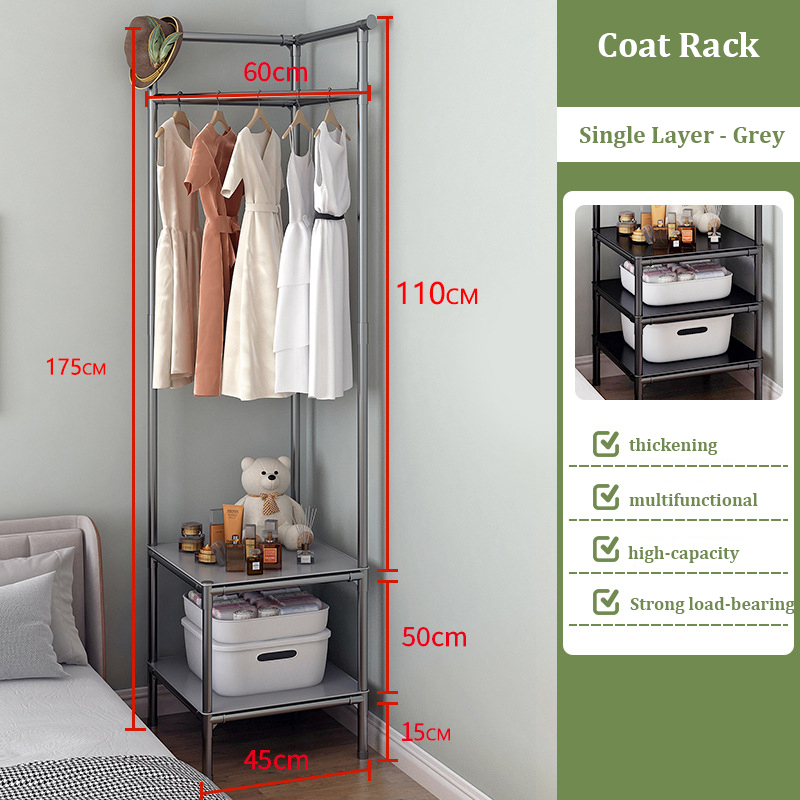 New multifunctional coat rack corner storage cabinet simple wardrobe (F02 model)