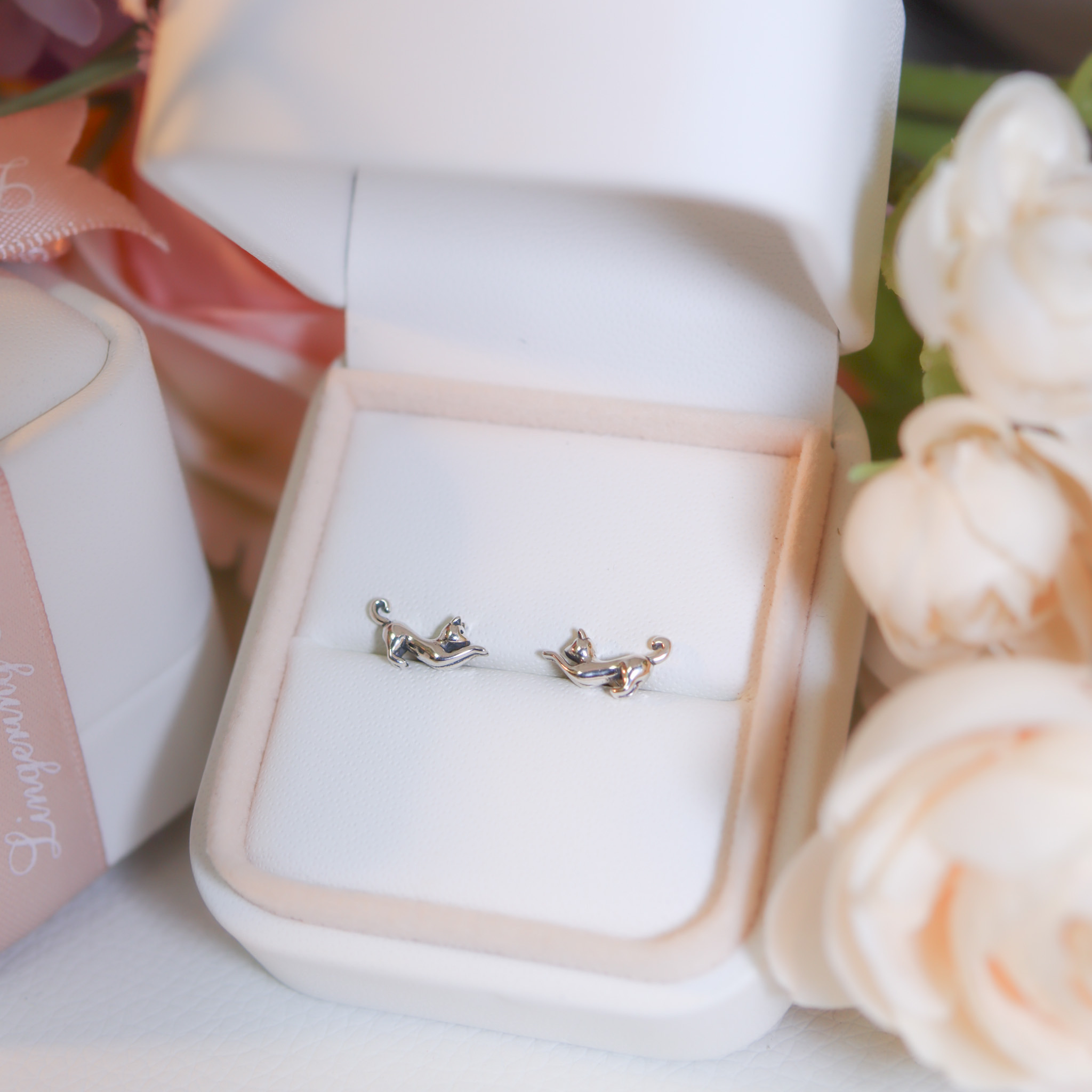 925 Silver | Lazy Cats Earrings | EA0779 |