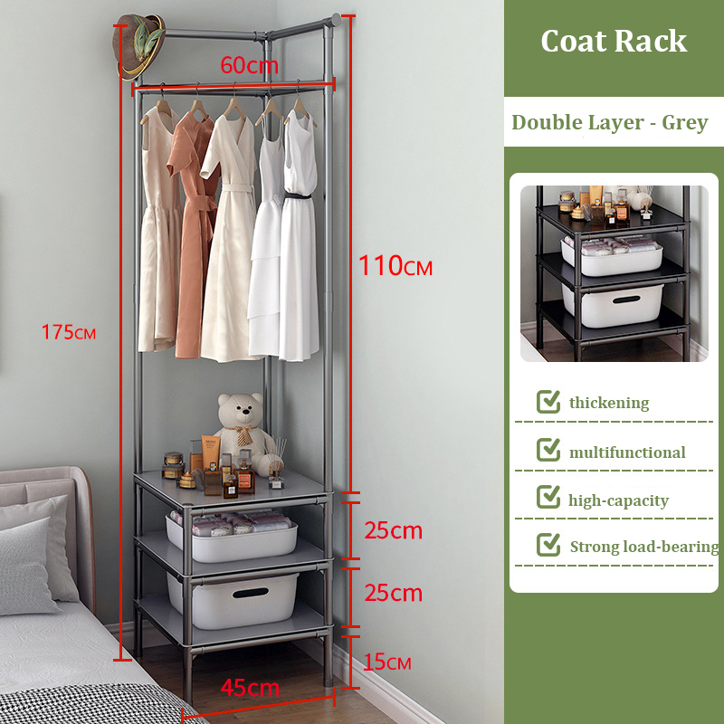 New multifunctional coat rack corner storage cabinet simple wardrobe (F05 model)