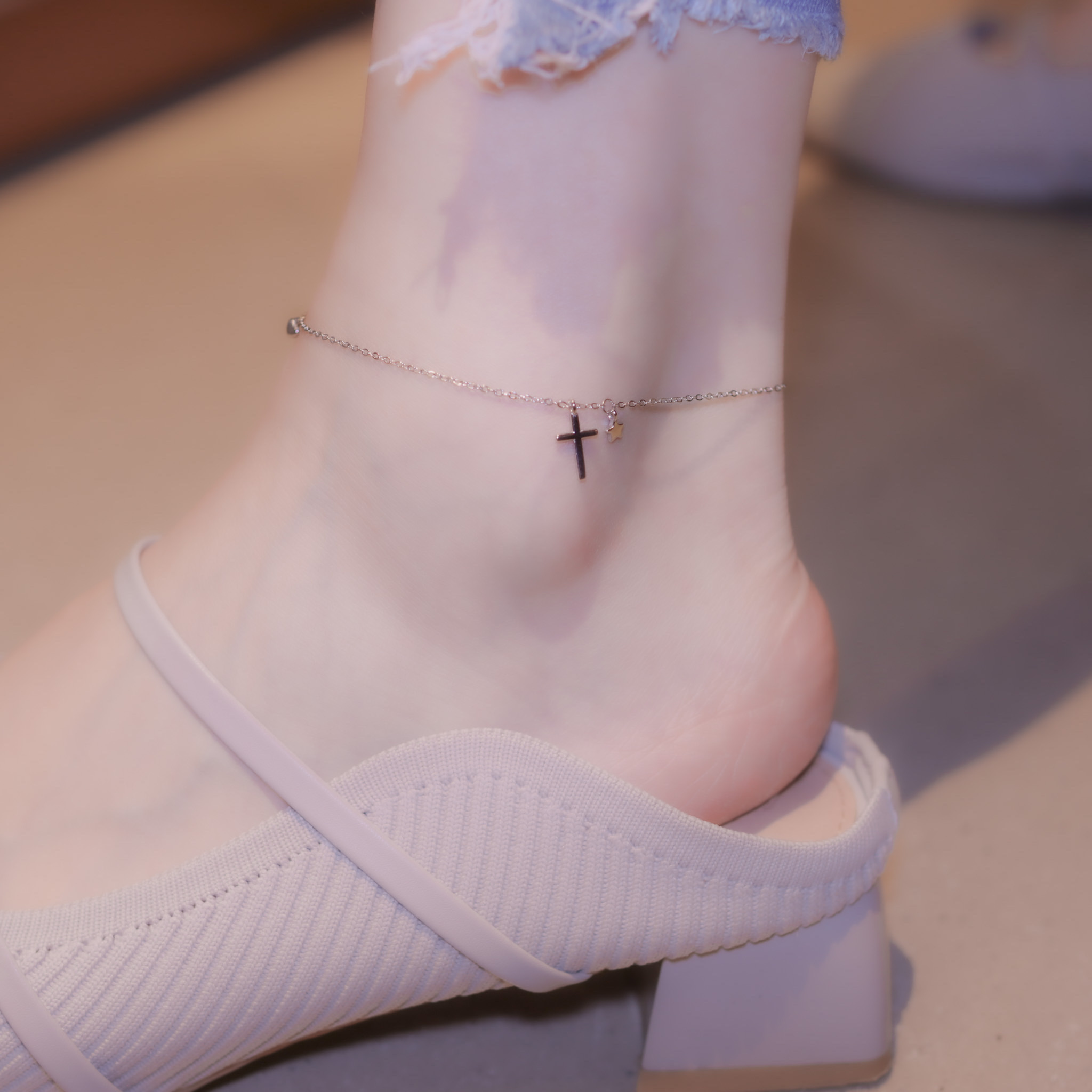 | 925純銀丨信仰步伐腳鏈 | AN0101 |