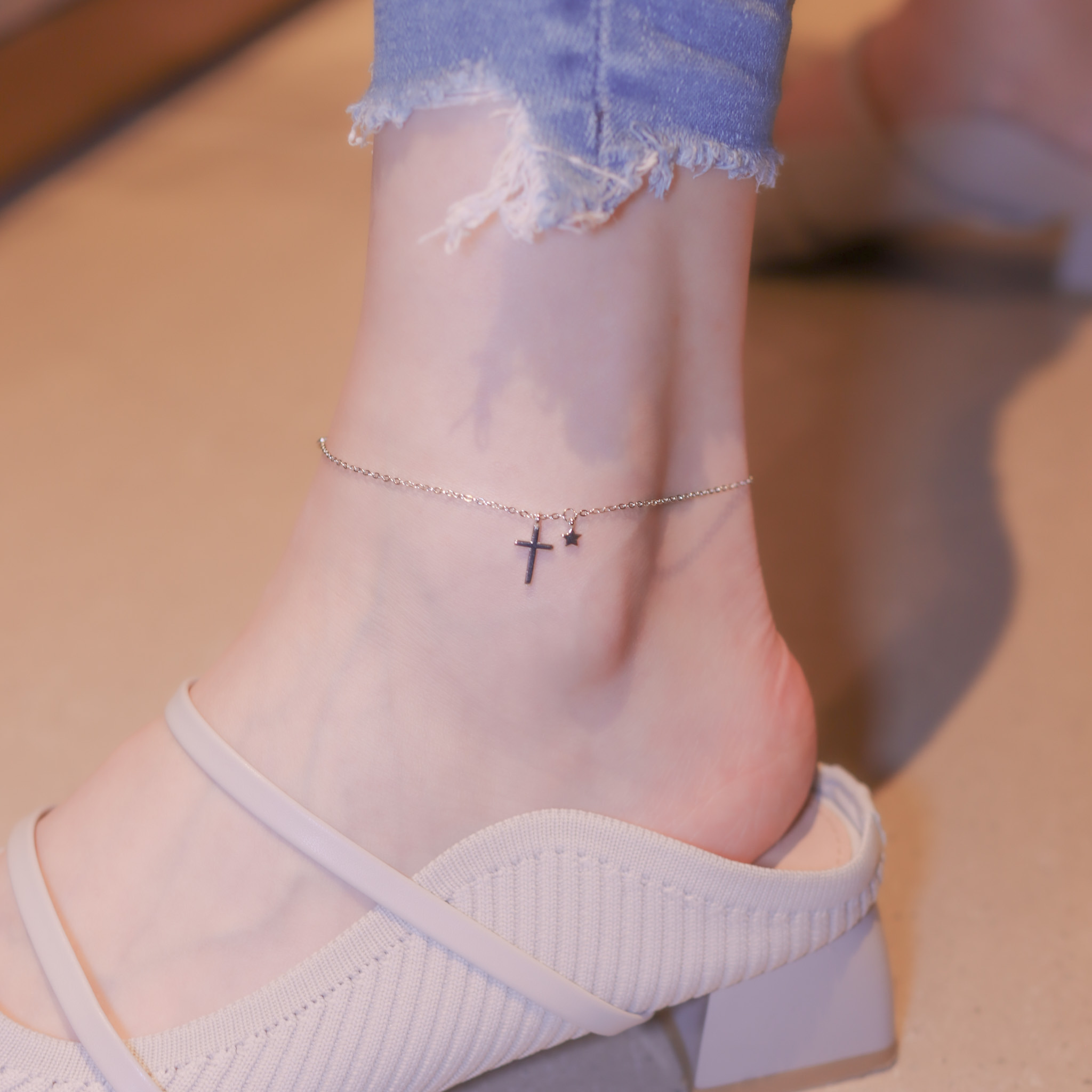 | 925純銀丨信仰步伐腳鏈 | AN0101 |