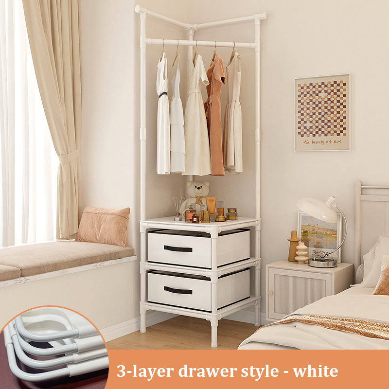 New multifunctional coat rack corner storage cabinet simple wardrobe (F07 model)