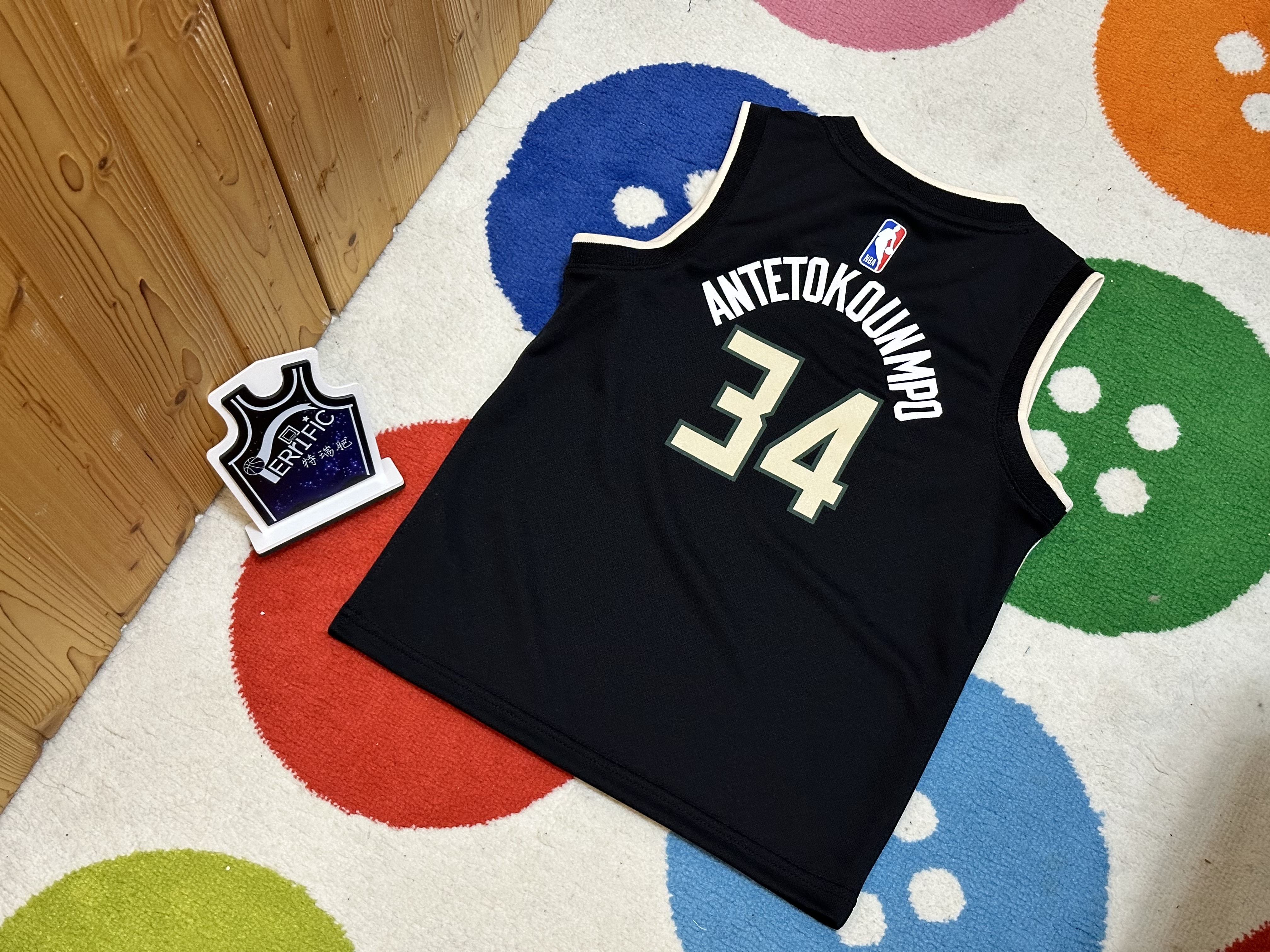 NBA球衣 Giannis Antetokounmpo 密爾瓦基公鹿黑 鹿頭 童裝 Jordan Replica 全新 小童 幼童 非青年版