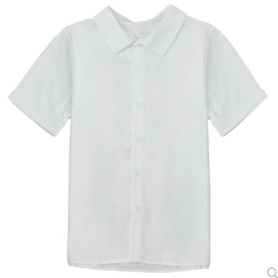 Chiffon Shirt Women's Short Sleeve Summer (White [S_XL Size] (Contact customer service to confirm the shipping size after placing an order)