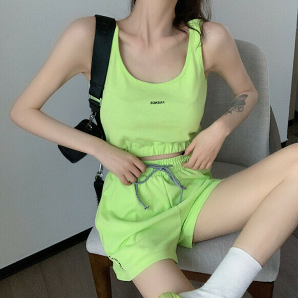 熱推時尚運動套裝【熒光綠】 (尺碼：M-2XL碼) (下單後聯繫客服確認發貨尺碼)
