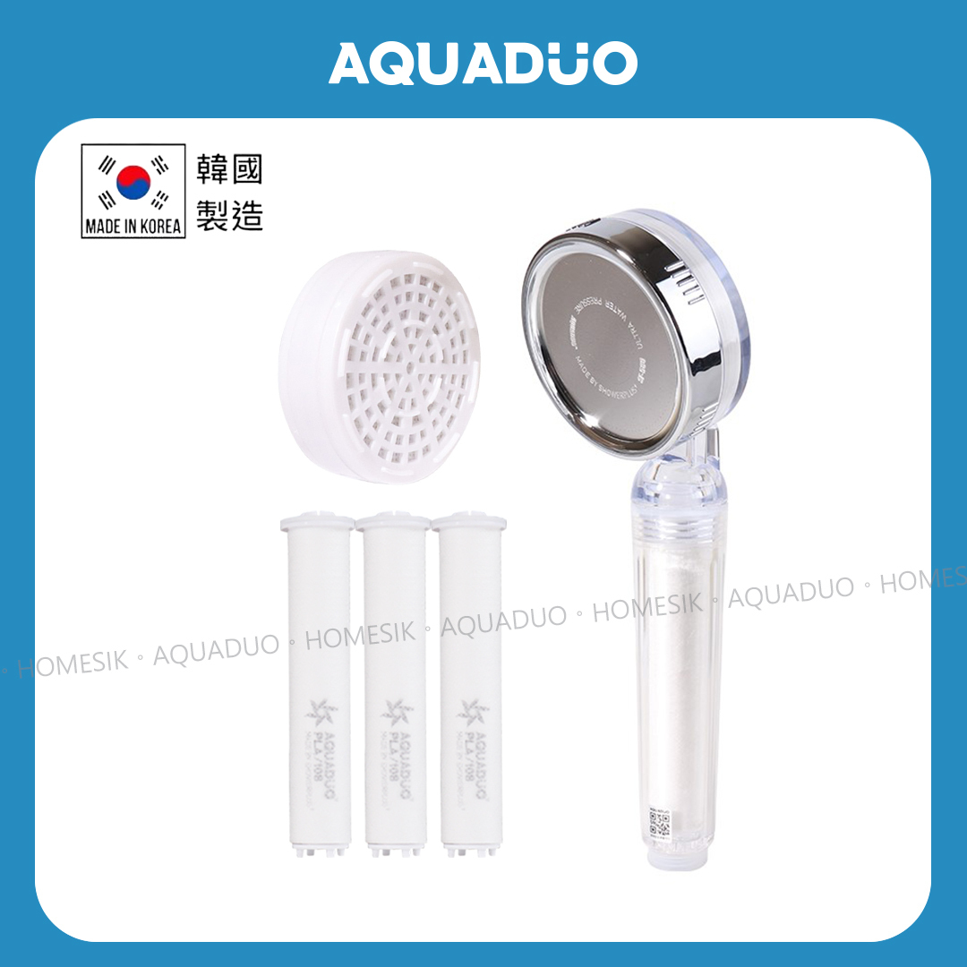 SF-580 除氯增壓沐浴過濾花灑頭連濾芯套裝 (手柄濾芯4件,頭部濾芯2件)