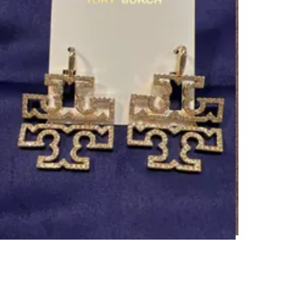 [S] TORY BURCH BRITTEN PAVE DROP EARRINGS,TORY GOLD/CRYSTAL, 196133919941 (STB545)