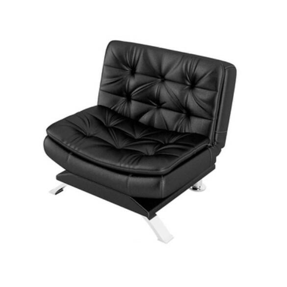 Hot-recommended iron business combination, living room sofa, waiting row chairs, reception desk row chairs, elegant style [seating for 1 person] black PU leather 90x88x90cm