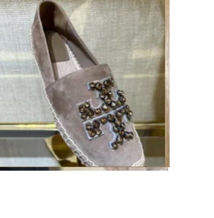 [S] TORY BURCH EMBELLISHED ESPADRILLE,ALMOND FLOUR, 89503-240 [FINAL SALE] (STB551)