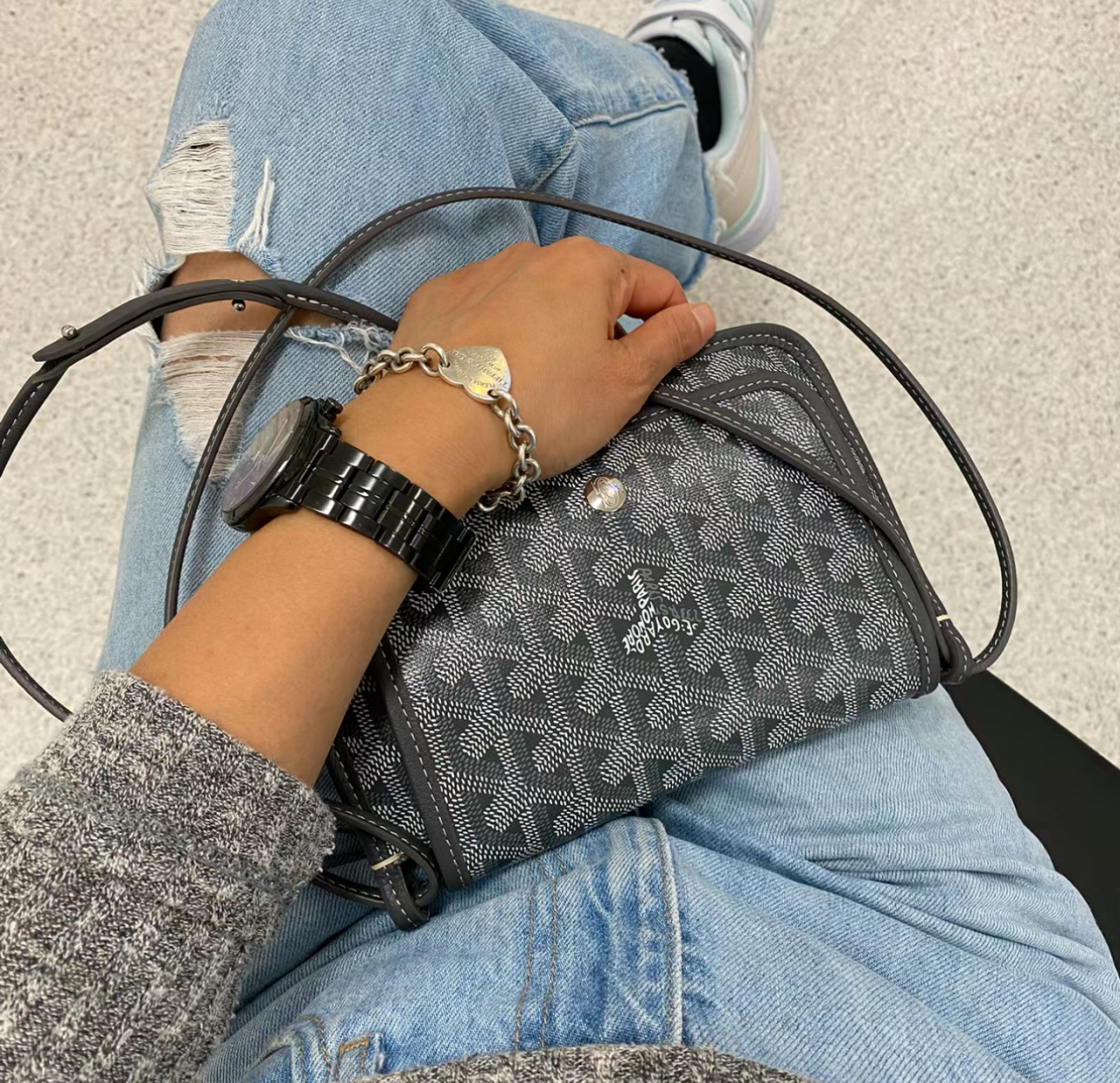 Goyard grey crossbody