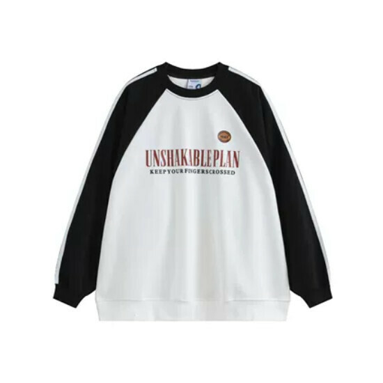 Hot Selling Raglan Sleeve Contrast Color Long Sleeve T-Shirt [White] [S-XL] (Please contact customer service to confirm the delivery size after placing the order)
