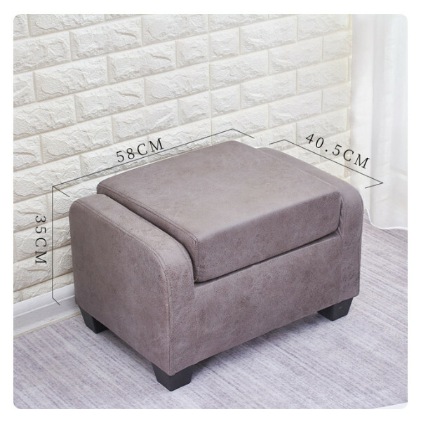 Hot Selling Creative Sofa Children's Stool Fabric Single Sofa Shoe Changing Stool (58x35x40.5cm) Gray