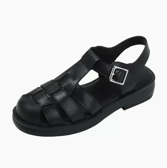 Versatile Baotou Sandals [Color Black] [Size 35-40] (Contact customer service to confirm the shipping size after placing an order)
