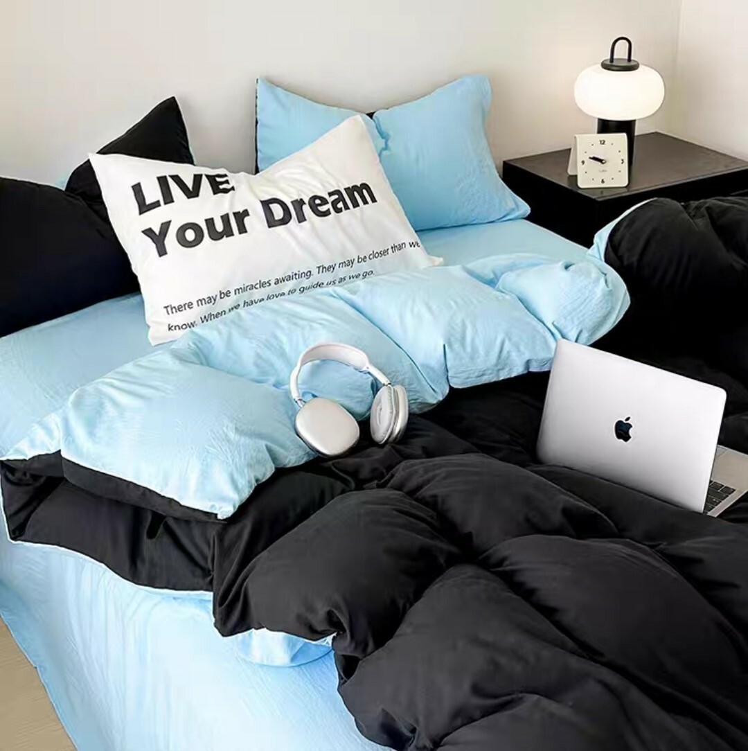 鑽石沙灘親膚純色床包4件組