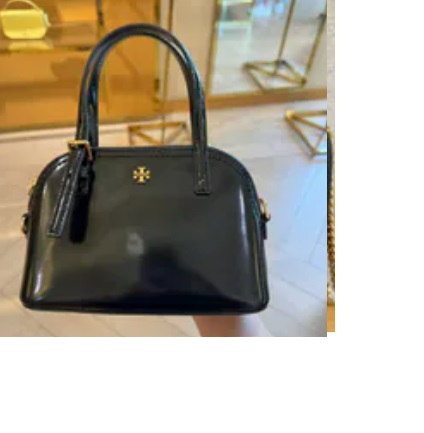 [S] TORY BURCH EMERSON PATENT DOME SATCHEL,BLACK, 197865029052 (STB560)