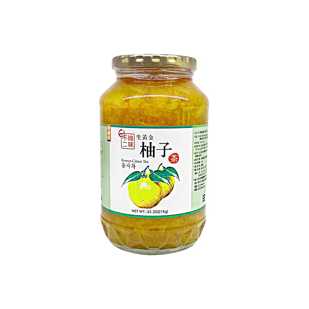 【韓味不二】生黃金柚子茶果醬1kg/瓶