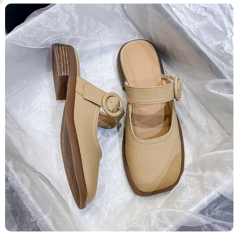 熱賣芒果頭凉拖鞋（杏色/35-40碼）（下單後聯絡客服確認發貨尺碼）
