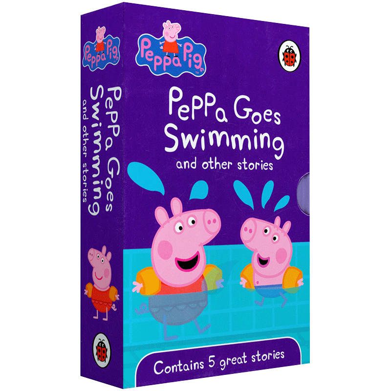 British piggy Peppa Pig powder pig classic story box hardcover picture book 5 books Collection
