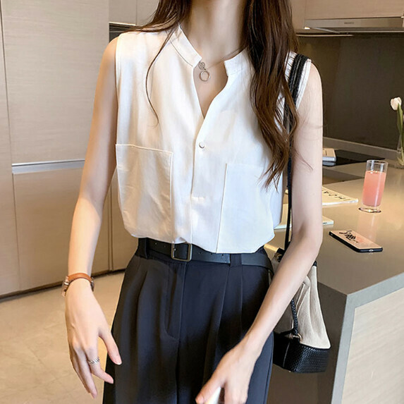 Short-sleeved shirt women's summer loose (white [size M_2XL] (contact customer service to confirm the shipping size after placing an order)