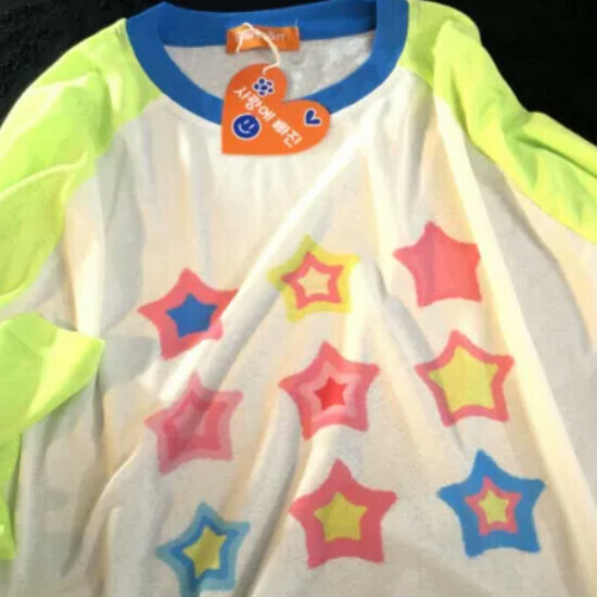 Hot Selling Raglan Sleeve Breathable Cartoon Sunscreen Cover Up Long Sleeve T-Shirt [Fluorescent Green] [One Size Fits All]