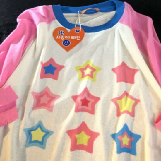 Hot Selling Raglan Sleeve Breathable Cartoon Sun Protection Cover Up Long Sleeve T-Shirt [Pink] [One Size Fits All]