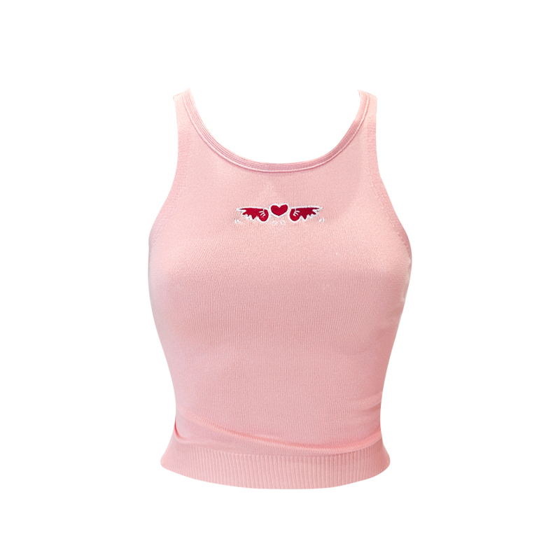 Hot selling embroidered vest (pink, one size fits all)
