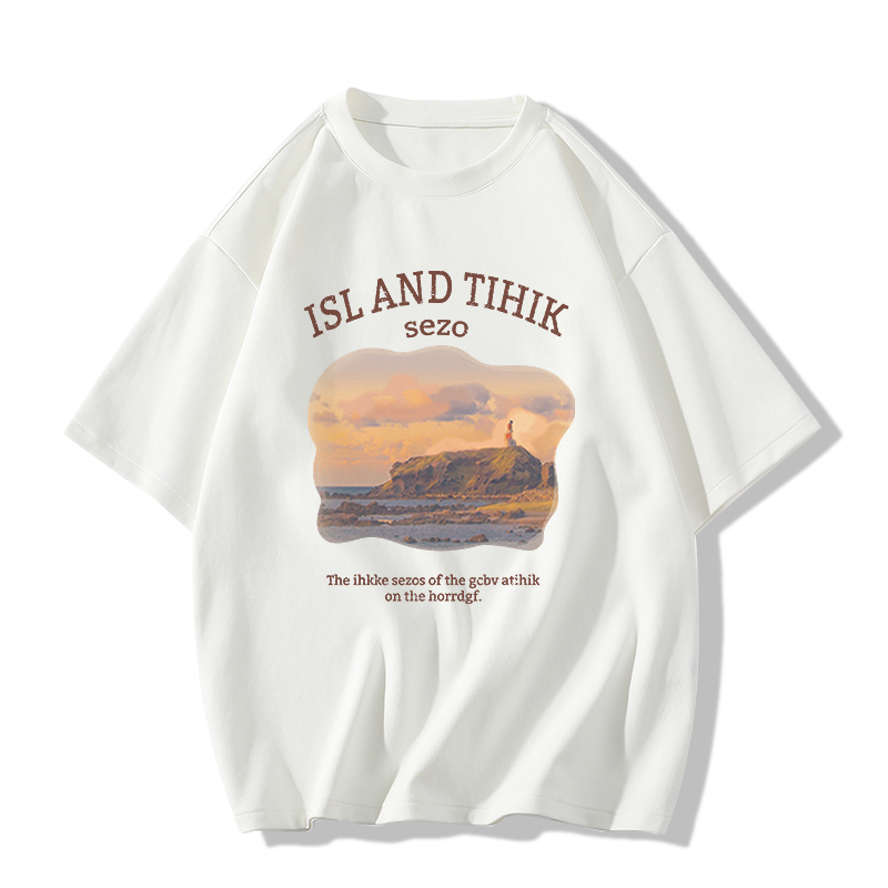 Casual short-sleeved T-shirt (XS-2XL white [260g cotton high-quality version]) [Please contact customer service to confirm the shipping size after placing an order]