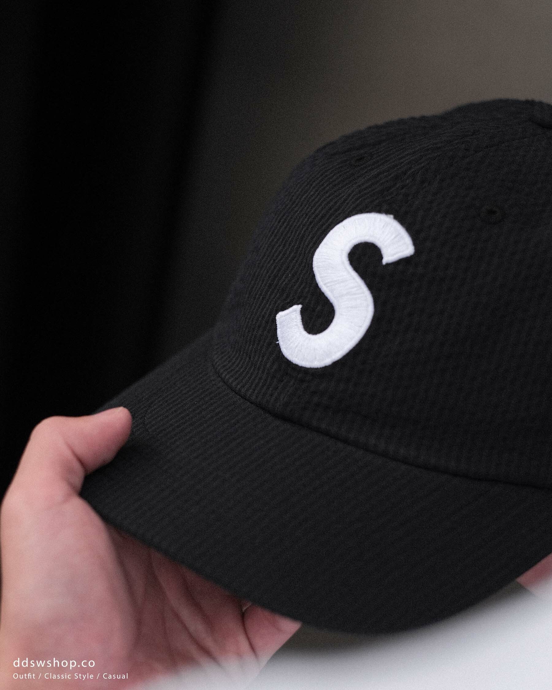 Supreme 24SS Seesucker S Logo 6 Panel 泡泡砂透氣分割帽