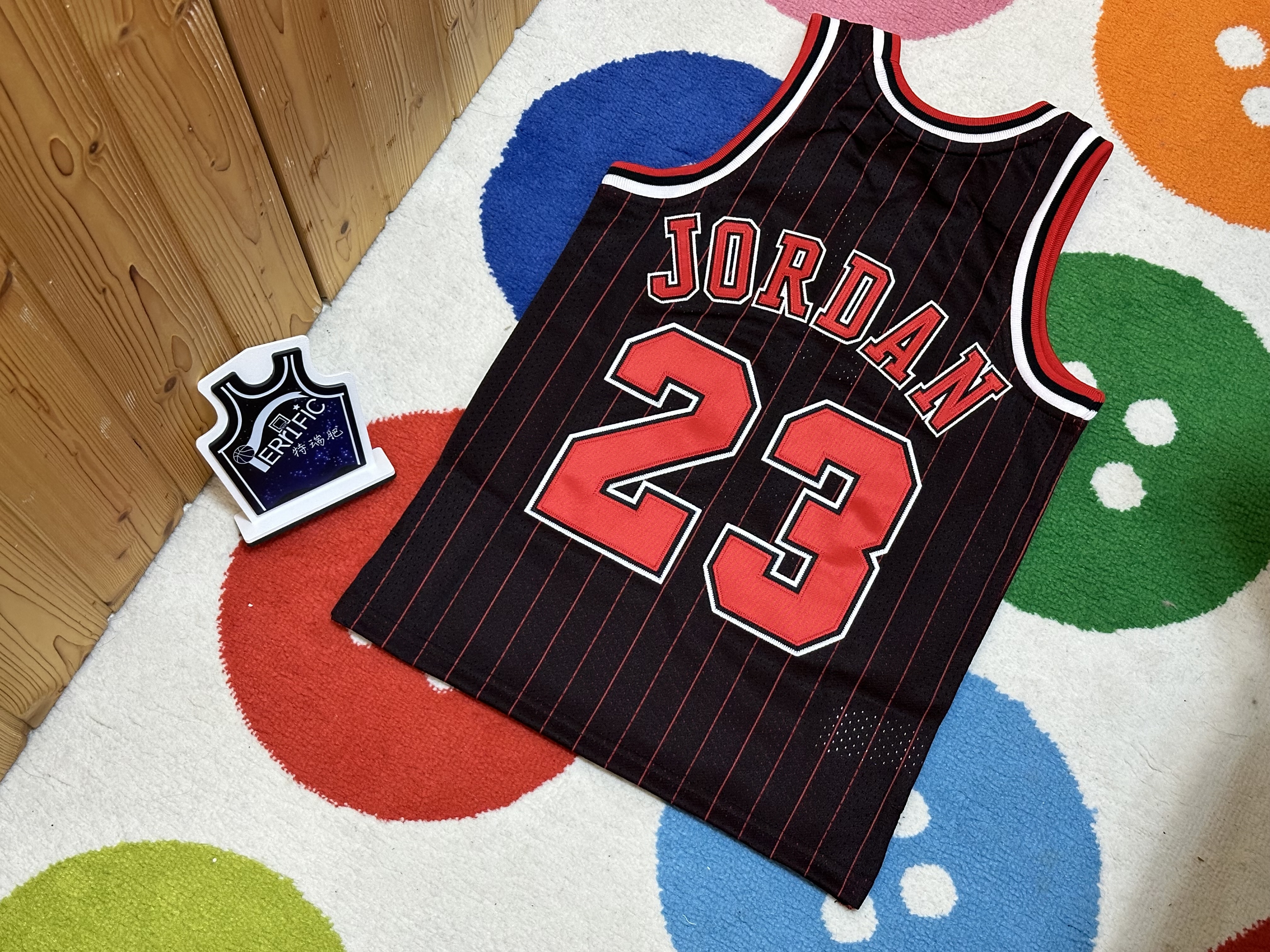 NBA球衣 Michael Jordan 芝加哥公牛黑條紋 童裝 M&N Replica 電繡 全新 小童 幼童 非青年版