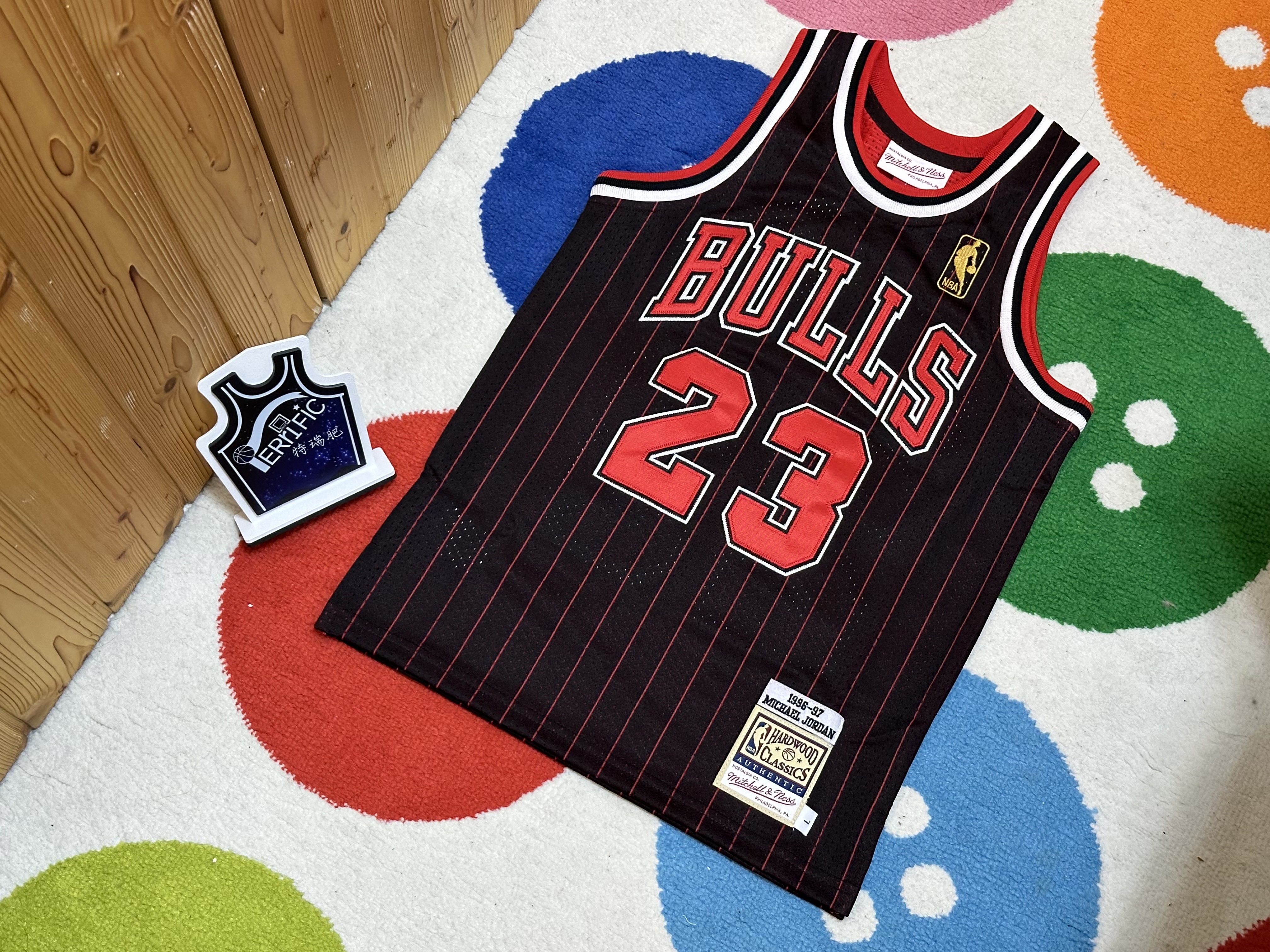 NBA球衣 Michael Jordan 芝加哥公牛黑條紋 童裝 M&N Replica 電繡 全新 小童 幼童 非青年版