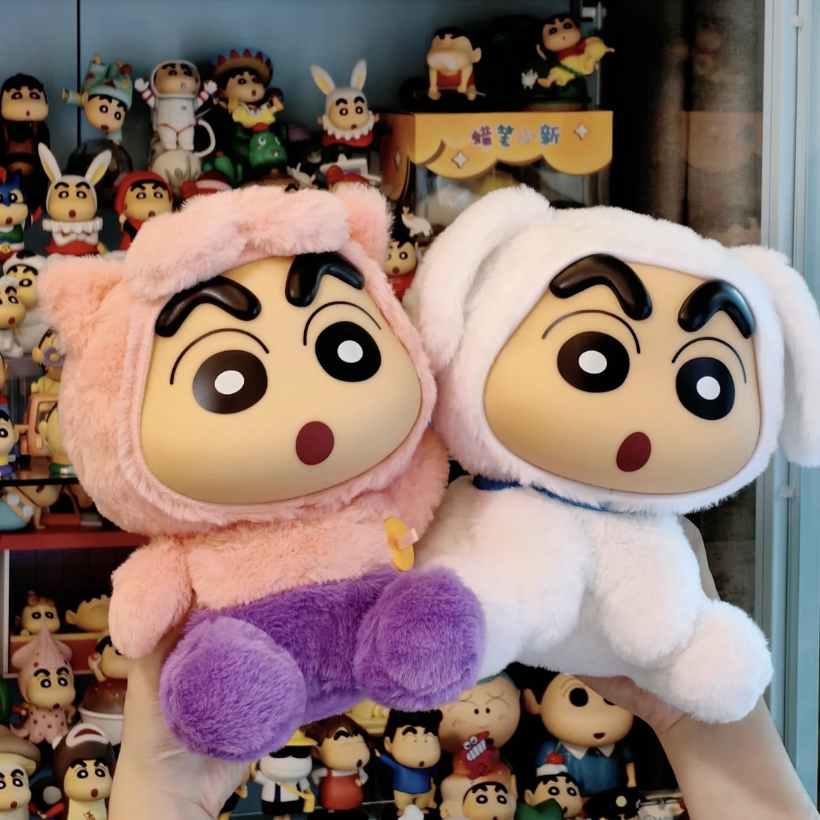 <正版授權> 蠟筆小新 軟膠毛絨公仔 娃娃 搪膠 共兩款